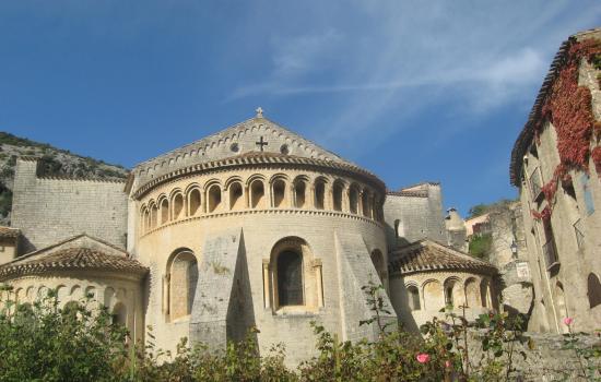 a l'arrivée sur Saint Guilhem le Désert