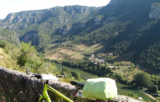 cyclo dans les Gorges