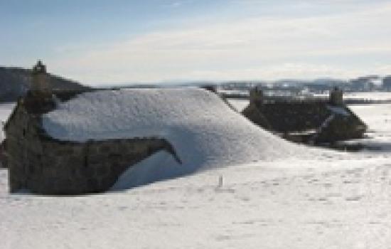 Snowy hamlets of Mont Lozère