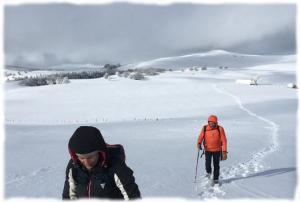 Raquettes à neige à travers les grandes étendues de l'Aubrac